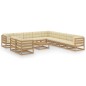 12-tlg. Garten-Lounge-Set Kissen Honigbraun Kiefer Massivholz 12-tlg. Garten-Lounge-Set Kissen Honigbraun Kiefer Massivholz