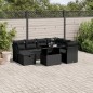 vidaXL 8-tlg. Garten-Sofagarnitur mit Kissen Schwarz Poly Rattan vidaXL 8-tlg. Garten-Sofagarnitur mit Kissen Schwarz Poly Rattan