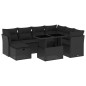 vidaXL 8-tlg. Garten-Sofagarnitur mit Kissen Schwarz Poly Rattan vidaXL 8-tlg. Garten-Sofagarnitur mit Kissen Schwarz Poly Rattan