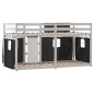 vidaXL Etagenbett mit Vorhängen Weiß Schwarz 90x200 cm Kiefernholz vidaXL Etagenbett mit Vorhängen Weiß Schwarz 90x200 cm Kiefernholz