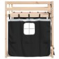 vidaXL Etagenbett mit Vorhängen Weiß & Schwarz 90x190 cm Kiefernholz vidaXL Etagenbett mit Vorhängen Weiß & Schwarz 90x190 cm Kiefernholz