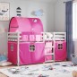 vidaXL Etagenbett mit Vorhängen Rosa 90x190 cm Massivholz Kiefer vidaXL Etagenbett mit Vorhängen Rosa 90x190 cm Massivholz Kiefer