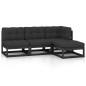 4-tlg. Garten-Lounge-Set mit Kissen Massivholz Kiefer 4-tlg. Garten-Lounge-Set mit Kissen Massivholz Kiefer