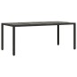 vidaXL 7-tlg. Garten-Essgruppe mit Kissen Schwarz Poly Rattan Glas vidaXL 7-tlg. Garten-Essgruppe mit Kissen Schwarz Poly Rattan Glas