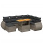 vidaXL 8-tlg. Garten-Sofagarnitur mit Kissen Grau Poly Rattan vidaXL 8-tlg. Garten-Sofagarnitur mit Kissen Grau Poly Rattan