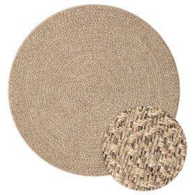 vidaXL Teppich ZIZUR Ø 200 cm Jute-Optik Indoor und Outdoor