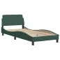 vidaXL Bett mit Matratze Dunkelgrün 90x190 cm Samt vidaXL Bett mit Matratze Dunkelgrün 90x190 cm Samt