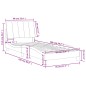 vidaXL Bett mit Matratze Blau 90x200 cm Samt vidaXL Bett mit Matratze Blau 90x200 cm Samt