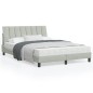 vidaXL Bett mit Matratze Hellgrau 120x200 cm Samt vidaXL Bett mit Matratze Hellgrau 120x200 cm Samt