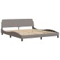 vidaXL Bett mit Matratze Taupe 180x200 cm Stoff vidaXL Bett mit Matratze Taupe 180x200 cm Stoff