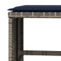 vidaXL Gartenhocker mit Kissen 4 Stk. Grau 40x40x35 cm Poly Rattan vidaXL Gartenhocker mit Kissen 4 Stk. Grau 40x40x35 cm Poly Rattan