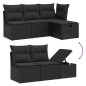vidaXL 7-tlg. Garten-Sofagarnitur mit Kissen Schwarz Poly Rattan vidaXL 7-tlg. Garten-Sofagarnitur mit Kissen Schwarz Poly Rattan