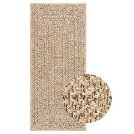 vidaXL Teppich ZIZUR 80x200 cm Jute-Optik Indoor und Outdoor