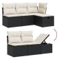 vidaXL 7-tlg. Garten-Sofagarnitur mit Kissen Schwarz Poly Rattan vidaXL 7-tlg. Garten-Sofagarnitur mit Kissen Schwarz Poly Rattan