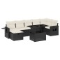 vidaXL 8-tlg. Garten-Sofagarnitur mit Kissen Schwarz Poly Rattan vidaXL 8-tlg. Garten-Sofagarnitur mit Kissen Schwarz Poly Rattan