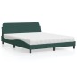 vidaXL Bett mit Matratze Dunkelgrün 160x200 cm Samt vidaXL Bett mit Matratze Dunkelgrün 160x200 cm Samt