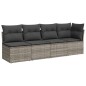 vidaXL 8-tlg. Garten-Sofagarnitur mit Kissen Grau Poly Rattan vidaXL 8-tlg. Garten-Sofagarnitur mit Kissen Grau Poly Rattan