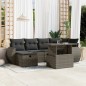 vidaXL 7-tlg. Garten-Sofagarnitur mit Kissen Grau Poly Rattan vidaXL 7-tlg. Garten-Sofagarnitur mit Kissen Grau Poly Rattan