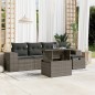 vidaXL 6-tlg. Garten-Sofagarnitur mit Kissen Grau Poly Rattan vidaXL 6-tlg. Garten-Sofagarnitur mit Kissen Grau Poly Rattan