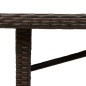 vidaXL Gartentisch mit Glasplatte Braun 190x80x75 cm Poly Rattan vidaXL Gartentisch mit Glasplatte Braun 190x80x75 cm Poly Rattan