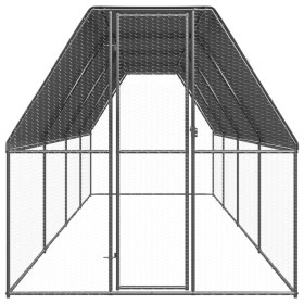 vidaXL Hühnerkäfig 2x8x2 m Verzinkter Stahl