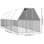 vidaXL Hühnerkäfig 2x8x2 m Verzinkter Stahl vidaXL Hühnerkäfig 2x8x2 m Verzinkter Stahl