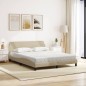 vidaXL Bett mit Matratze Creme 160x200 cm Stoff