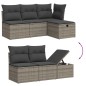vidaXL 7-tlg. Garten-Sofagarnitur mit Kissen Grau Poly Rattan vidaXL 7-tlg. Garten-Sofagarnitur mit Kissen Grau Poly Rattan