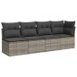 vidaXL 7-tlg. Garten-Sofagarnitur mit Kissen Grau Poly Rattan vidaXL 7-tlg. Garten-Sofagarnitur mit Kissen Grau Poly Rattan