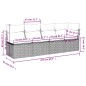 vidaXL 7-tlg. Garten-Sofagarnitur mit Kissen Grau Poly Rattan vidaXL 7-tlg. Garten-Sofagarnitur mit Kissen Grau Poly Rattan