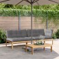 vidaXL 3-tlg. Garten-Sofagarnitur aus Paletten mit Kissen Akazienholz vidaXL 3-tlg. Garten-Sofagarnitur aus Paletten mit Kissen Akazienholz