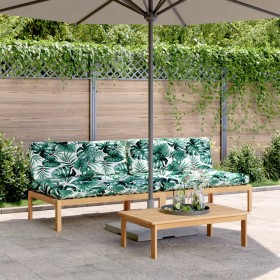 vidaXL Garten-Mittelsofas aus Paletten 2 Stk. mit Kissen Akazienholz