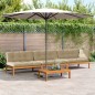 vidaXL 4-tlg. Garten-Sofagarnitur aus Paletten mit Kissen Akazienholz vidaXL 4-tlg. Garten-Sofagarnitur aus Paletten mit Kissen Akazienholz