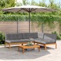 vidaXL 4-tlg. Garten-Sofagarnitur aus Paletten mit Kissen Akazienholz vidaXL 4-tlg. Garten-Sofagarnitur aus Paletten mit Kissen Akazienholz