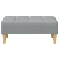 vidaXL Schlafsofa 2-Sitzer mit Fußhocker Hellgrau Stoff vidaXL Schlafsofa 2-Sitzer mit Fußhocker Hellgrau Stoff