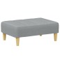 vidaXL Schlafsofa 2-Sitzer mit Fußhocker Hellgrau Stoff vidaXL Schlafsofa 2-Sitzer mit Fußhocker Hellgrau Stoff