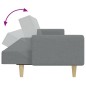 vidaXL Schlafsofa 2-Sitzer mit Fußhocker Hellgrau Stoff vidaXL Schlafsofa 2-Sitzer mit Fußhocker Hellgrau Stoff