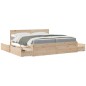 vidaXL Bett mit Schubladen und Matratze 200x200 cm Massivholz Kiefer vidaXL Bett mit Schubladen und Matratze 200x200 cm Massivholz Kiefer