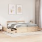vidaXL Bett mit Schubladen und Matratze 200x200 cm Massivholz Kiefer vidaXL Bett mit Schubladen und Matratze 200x200 cm Massivholz Kiefer