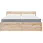 vidaXL Bett mit Schubladen und Matratze 200x200 cm Massivholz Kiefer vidaXL Bett mit Schubladen und Matratze 200x200 cm Massivholz Kiefer