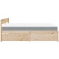 vidaXL Bett mit Schubladen und Matratze 200x200 cm Massivholz Kiefer vidaXL Bett mit Schubladen und Matratze 200x200 cm Massivholz Kiefer