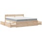 vidaXL Bett mit Schubladen und Matratze 200x200 cm Massivholz Kiefer vidaXL Bett mit Schubladen und Matratze 200x200 cm Massivholz Kiefer