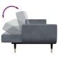 vidaXL Schlafsofa 2-Sitzer mit Fußhocker Dunkelgrau Samt vidaXL Schlafsofa 2-Sitzer mit Fußhocker Dunkelgrau Samt