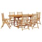 vidaXL 7-tlg. Garten-Essgruppe Polypropylen und Massivholz Beige vidaXL 7-tlg. Garten-Essgruppe Polypropylen und Massivholz Beige