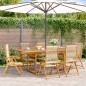 vidaXL 7-tlg. Garten-Essgruppe Polypropylen und Massivholz Beige vidaXL 7-tlg. Garten-Essgruppe Polypropylen und Massivholz Beige