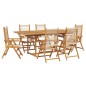 vidaXL 7-tlg. Garten-Essgruppe Polypropylen und Massivholz Beige vidaXL 7-tlg. Garten-Essgruppe Polypropylen und Massivholz Beige