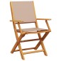 vidaXL 7-tlg. Garten-Essgruppe Stoff und Massivholz Taupe vidaXL 7-tlg. Garten-Essgruppe Stoff und Massivholz Taupe