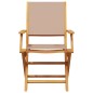 vidaXL 7-tlg. Garten-Essgruppe Stoff und Massivholz Taupe vidaXL 7-tlg. Garten-Essgruppe Stoff und Massivholz Taupe