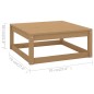 8-tlg. Garten-Lounge-Set Kissen Honigbraun Kiefer Massivholz 8-tlg. Garten-Lounge-Set Kissen Honigbraun Kiefer Massivholz