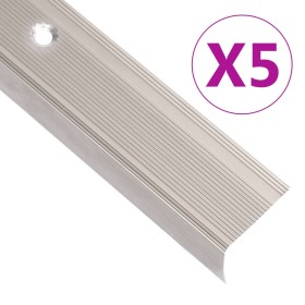 vidaXL Treppenkantenprofile in L-Form 5 Stk Aluminium 134cm Champagner